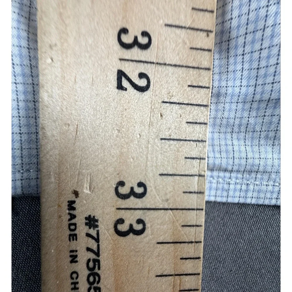 Banana Republic Shirt Mens XL Blue Check Slim Fit Long Sleeve Button Down Dress